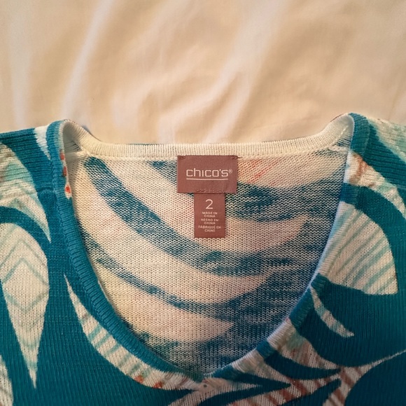 Chico’s Off the Rack Spring/Summer 2023 Lightweight Palms Sweater Size 2 - Picture 2 of 5